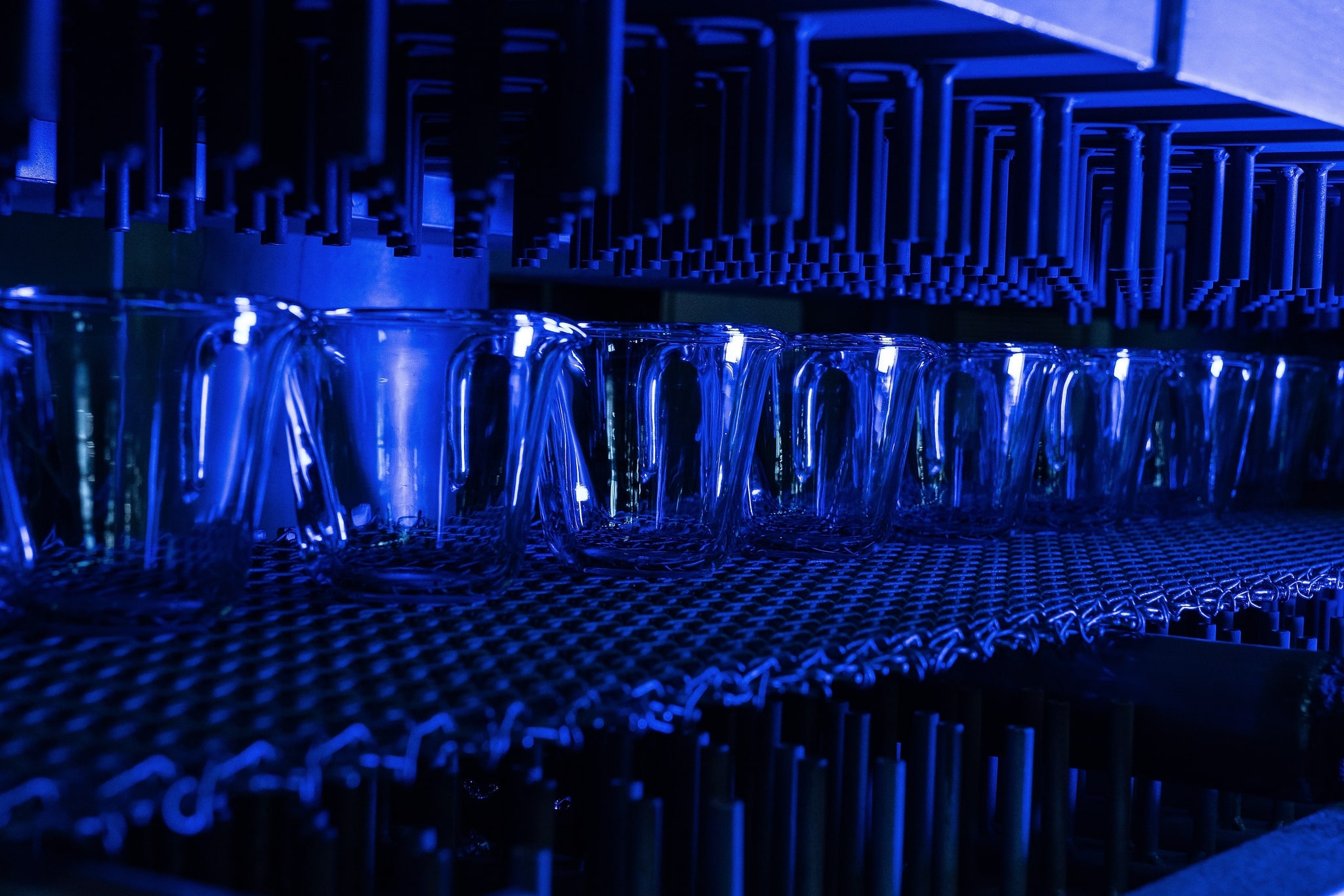 Contrôle de bouteilles en verre sur ligne de fabrication